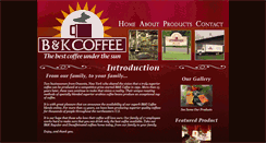 Desktop Screenshot of bkcoffee.com